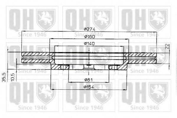 QUINTON HAZELL BDC3719 гальмівний диск