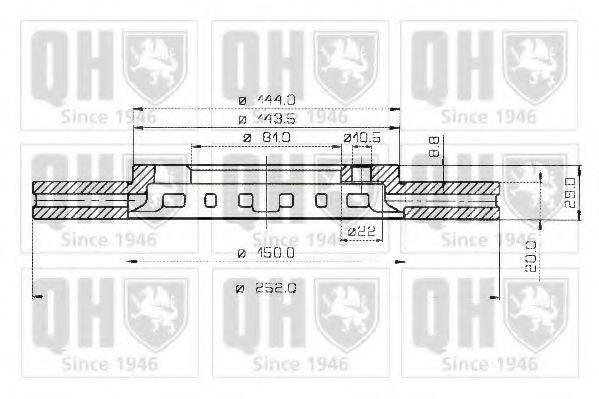 QUINTON HAZELL BDC3750 гальмівний диск