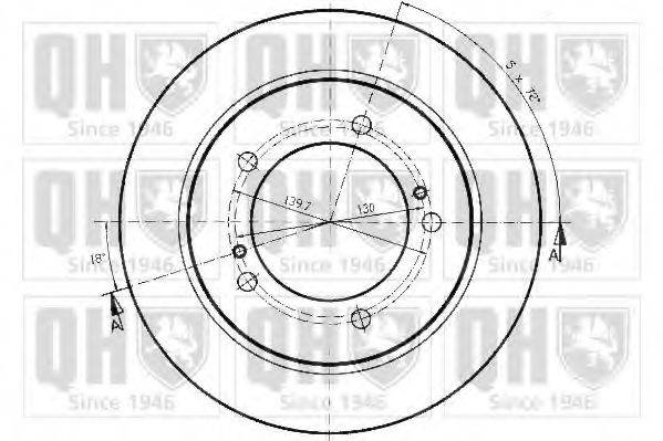 QUINTON HAZELL BDC3779 гальмівний диск