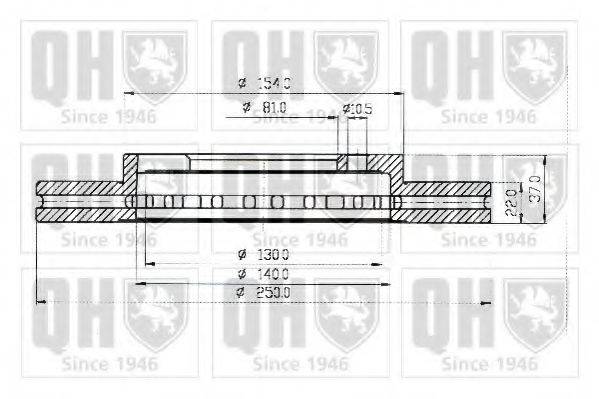 QUINTON HAZELL BDC3808 гальмівний диск