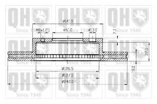 QUINTON HAZELL BDC3833 гальмівний диск