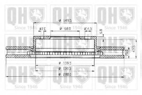 QUINTON HAZELL BDC3915 гальмівний диск