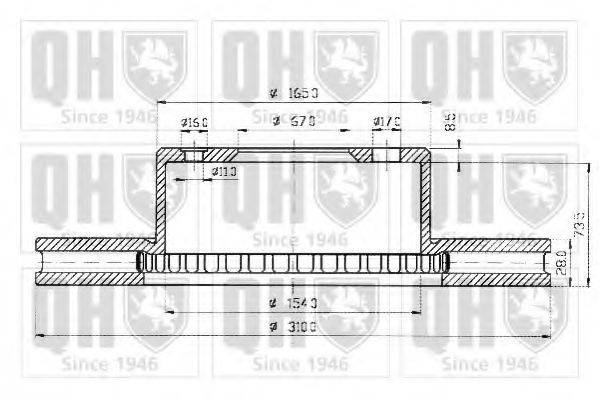 QUINTON HAZELL BDC4323 гальмівний диск