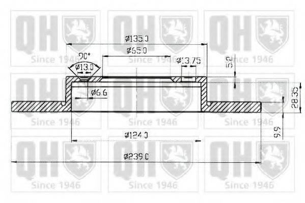 QUINTON HAZELL BDC4503 гальмівний диск