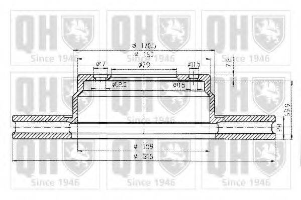 QUINTON HAZELL BDC4561 гальмівний диск