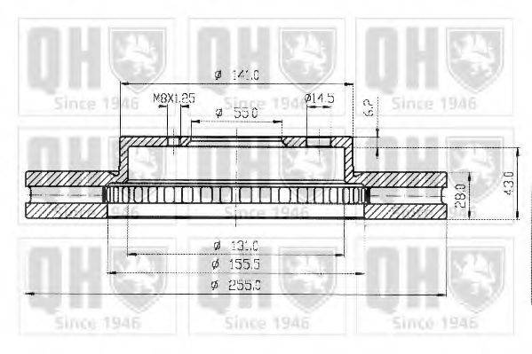 QUINTON HAZELL BDC4588 гальмівний диск