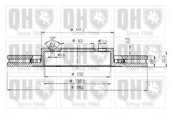 QUINTON HAZELL BDC4668 гальмівний диск