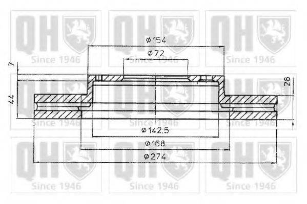 QUINTON HAZELL BDC4742 гальмівний диск