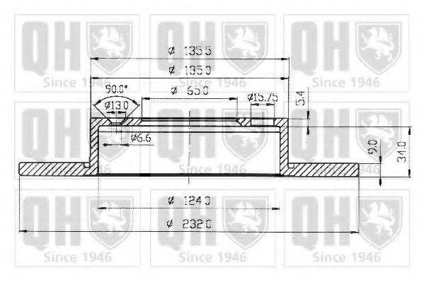 QUINTON HAZELL BDC4753 гальмівний диск