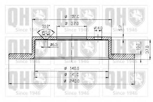 QUINTON HAZELL BDC4815 гальмівний диск