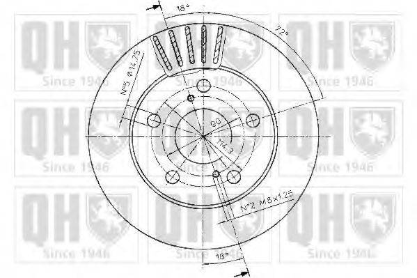 QUINTON HAZELL BDC4849 гальмівний диск