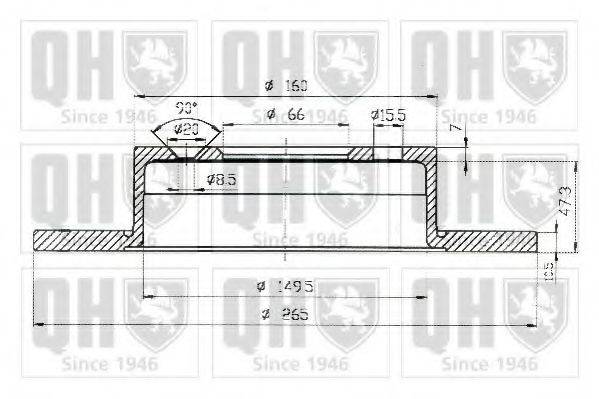 QUINTON HAZELL BDC4869 гальмівний диск