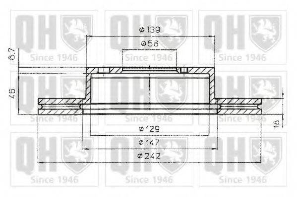 QUINTON HAZELL BDC4960 гальмівний диск