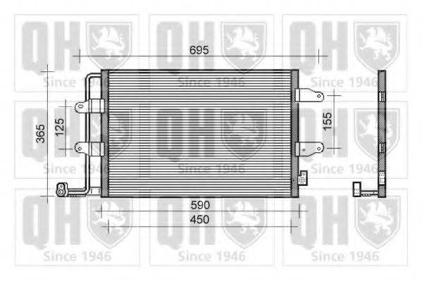 QUINTON HAZELL QCN483 Конденсатор, кондиціонер