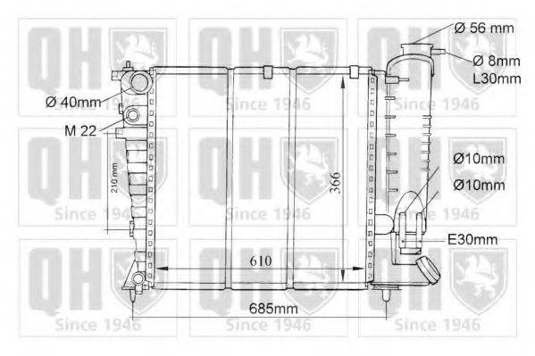 QUINTON HAZELL QER1055 Радіатор, охолодження двигуна