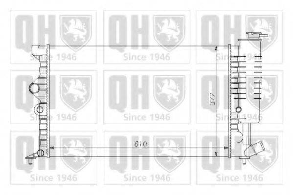 QUINTON HAZELL QER1058 Радіатор, охолодження двигуна