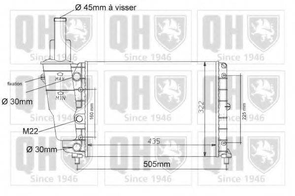 QUINTON HAZELL QER1090 Радіатор, охолодження двигуна