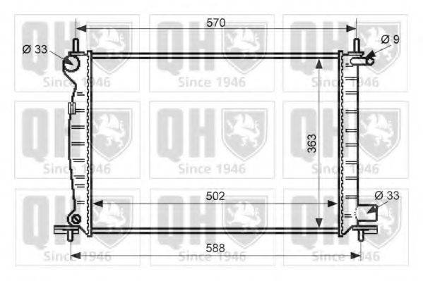 QUINTON HAZELL QER1633 Радіатор, охолодження двигуна