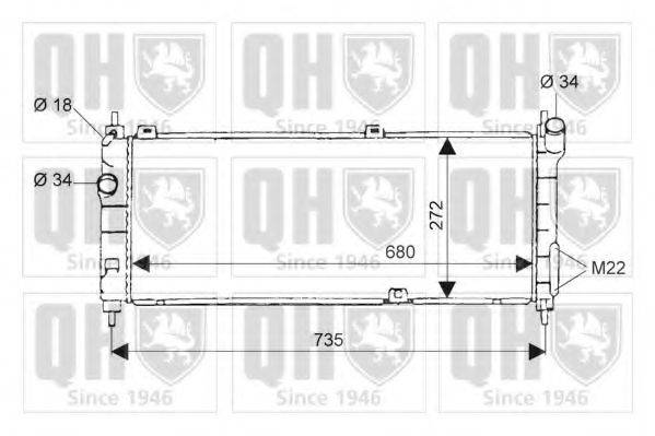 QUINTON HAZELL QER1675 Радіатор, охолодження двигуна