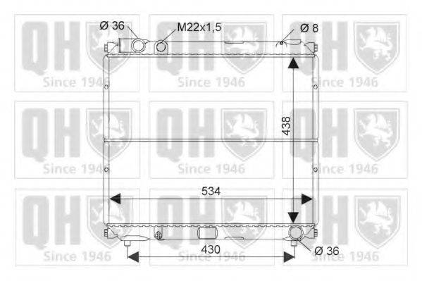 QUINTON HAZELL QER1792 Радіатор, охолодження двигуна