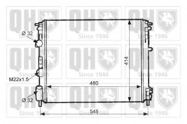 QUINTON HAZELL QER1975 Радіатор, охолодження двигуна