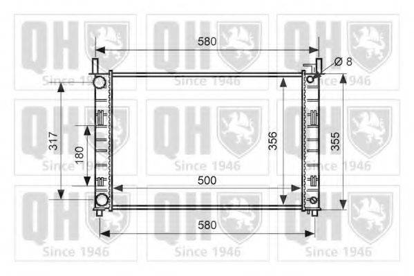 QUINTON HAZELL QER2186 Радіатор, охолодження двигуна