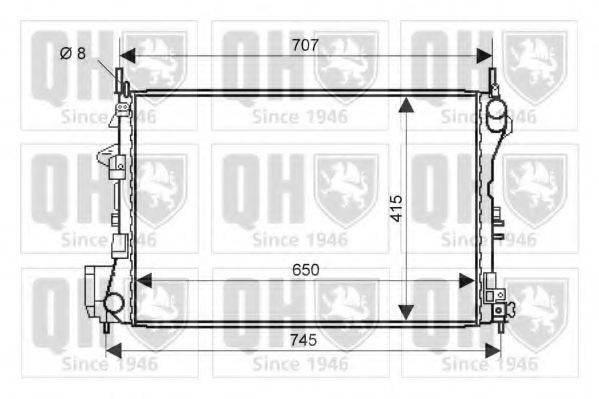 QUINTON HAZELL QER2271 Радіатор, охолодження двигуна