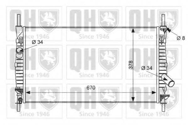 QUINTON HAZELL QER2408 Радіатор, охолодження двигуна