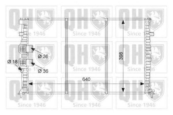 QUINTON HAZELL QER2491 Радіатор, охолодження двигуна