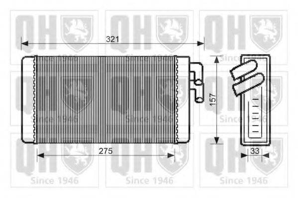 QUINTON HAZELL QHR2068 Теплообмінник, опалення салону