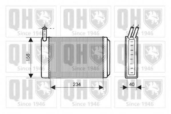 QUINTON HAZELL QHR2073 Теплообмінник, опалення салону