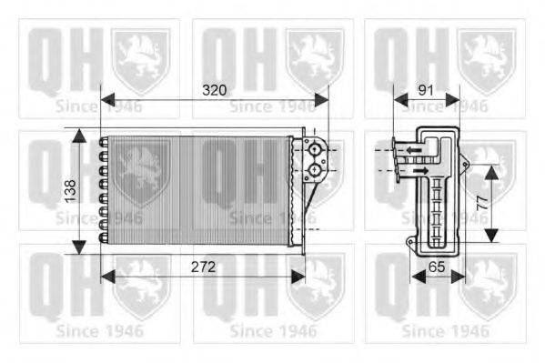 QUINTON HAZELL QHR2141 Теплообмінник, опалення салону