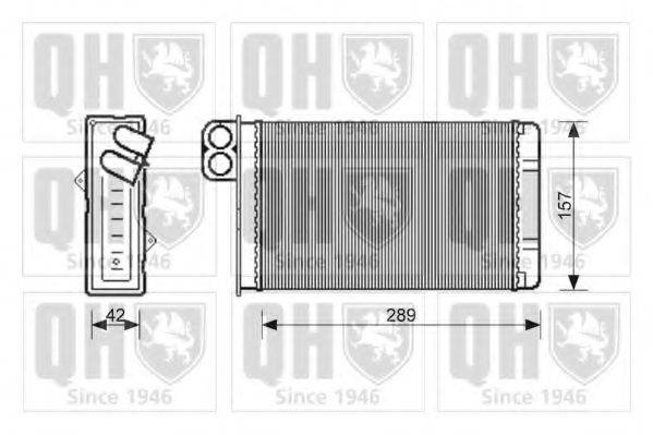 QUINTON HAZELL QHR2170 Теплообмінник, опалення салону