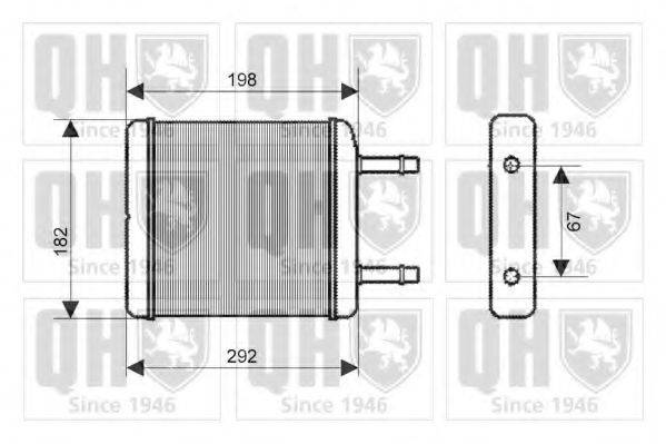 QUINTON HAZELL QHR2186 Теплообмінник, опалення салону