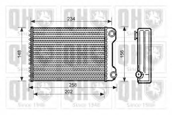 QUINTON HAZELL QHR2202 Теплообмінник, опалення салону