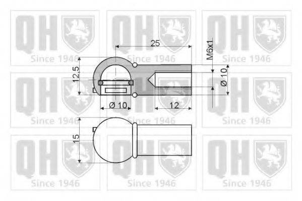 QUINTON HAZELL QTS128342 Газова пружина, кришка багажника