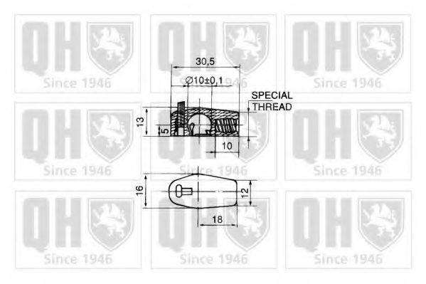 QUINTON HAZELL QTS128089 Газова пружина, кришка багажника