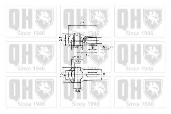 QUINTON HAZELL QTS128327 Газова пружина, кришка багажника