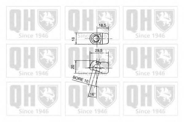 QUINTON HAZELL QTS128505 Газова пружина, кришка багажника