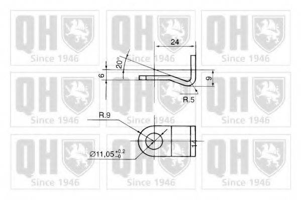 QUINTON HAZELL QTS128060 Газова пружина, кришка багажника