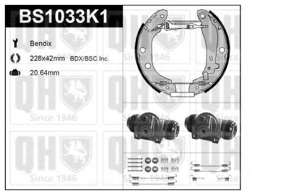 QUINTON HAZELL BS1033K1 Комплект гальм, барабанний гальмівний механізм