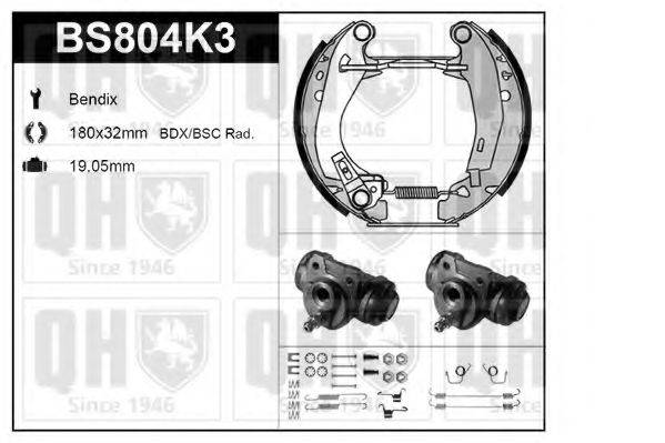 QUINTON HAZELL BS804K3 Комплект гальм, барабанний гальмівний механізм