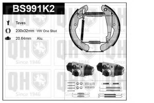 QUINTON HAZELL BS991K2 Комплект гальм, барабанний гальмівний механізм