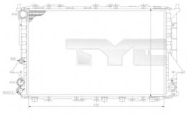 TYC 7020027 Радіатор, охолодження двигуна