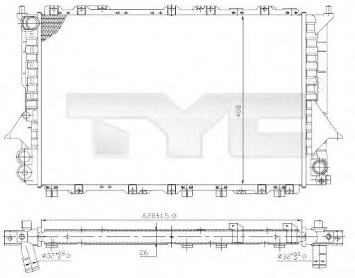 TYC 7020028 Радіатор, охолодження двигуна