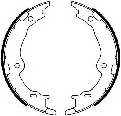 FERODO FSB4123 Комплект гальмівних колодок, стоянкова гальмівна система
