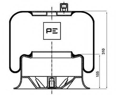 PE AUTOMOTIVE 08411173A Кожух пневматичної ресори