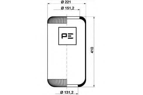 PE AUTOMOTIVE 08413470A Кожух пневматичної ресори