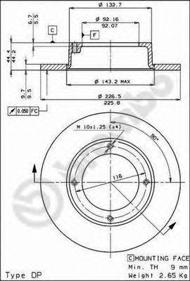 BREMBO 08328210 гальмівний диск