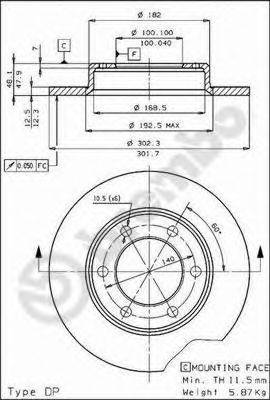 BREMBO 08450410 гальмівний диск